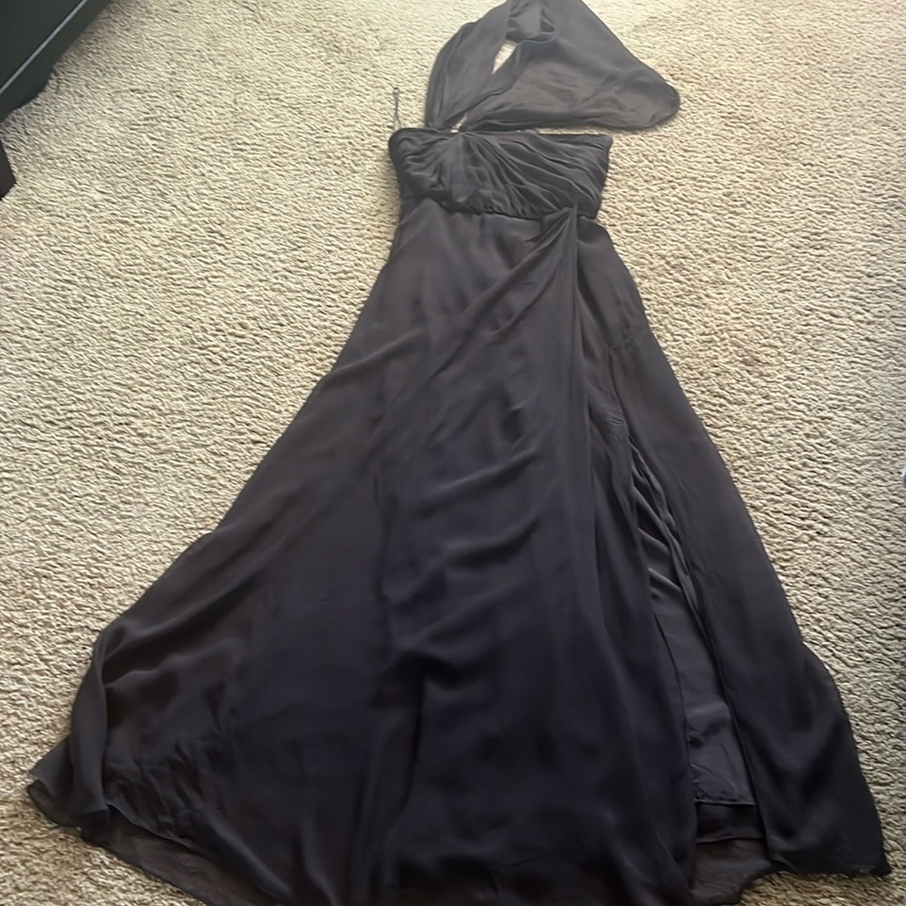 Carolina Herrera chiffon evening dress.